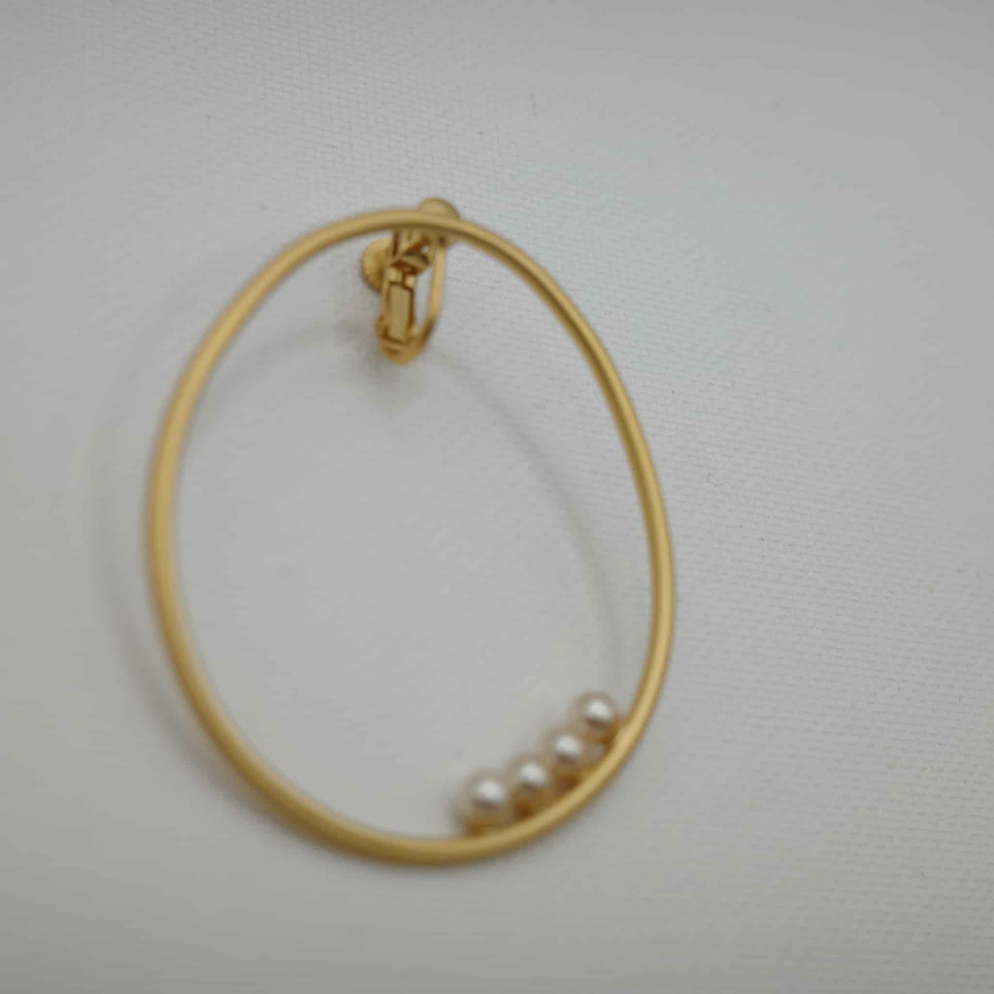 リプモン rippmonster gold hoop ピアス パール egg hoop | rippmonster